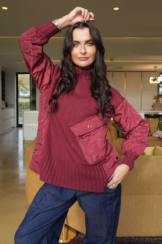 Glencoe Quilt & Knit Burgundy /3/4=